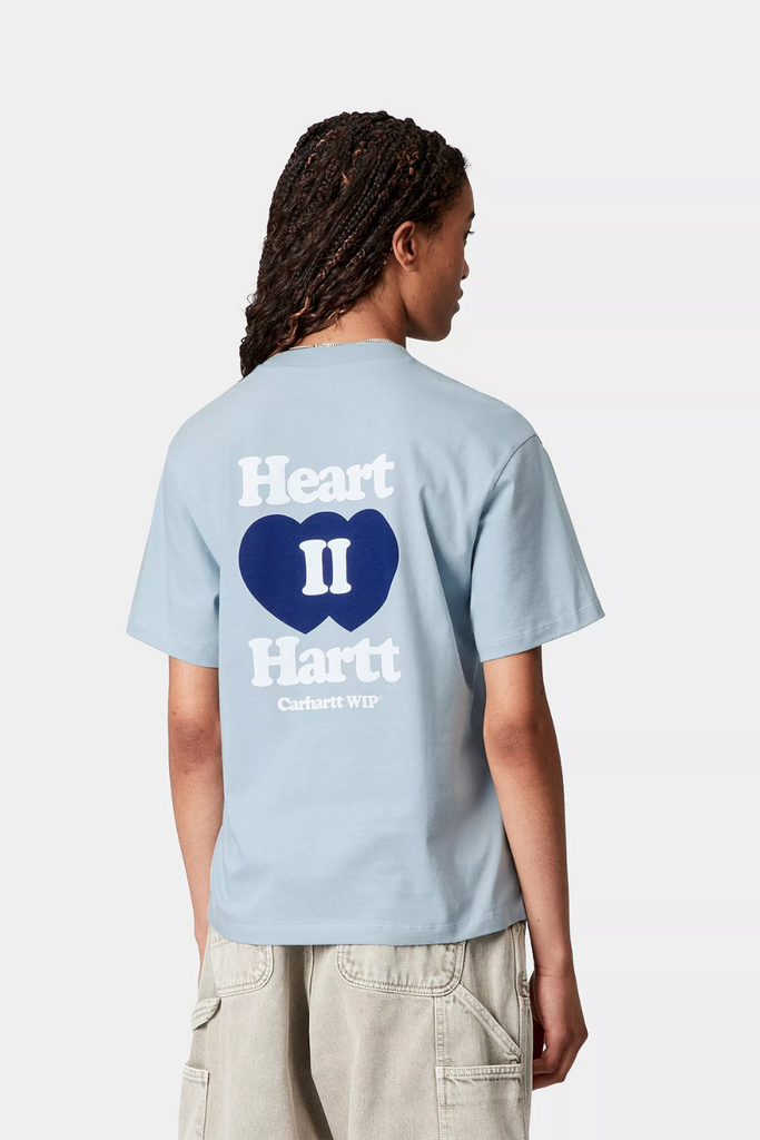 W' S/S Heart II Hartt T - Blue Fog - Carhartt WIP