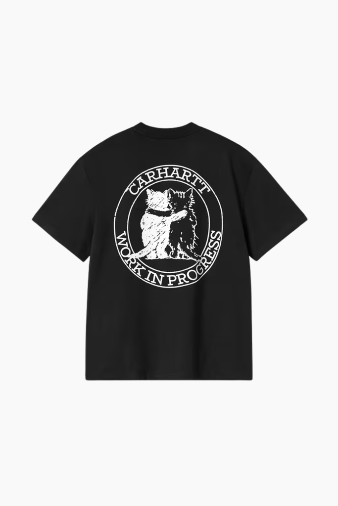 W' S/S Hugging Cats T-shirt - Black - Carhartt WIP