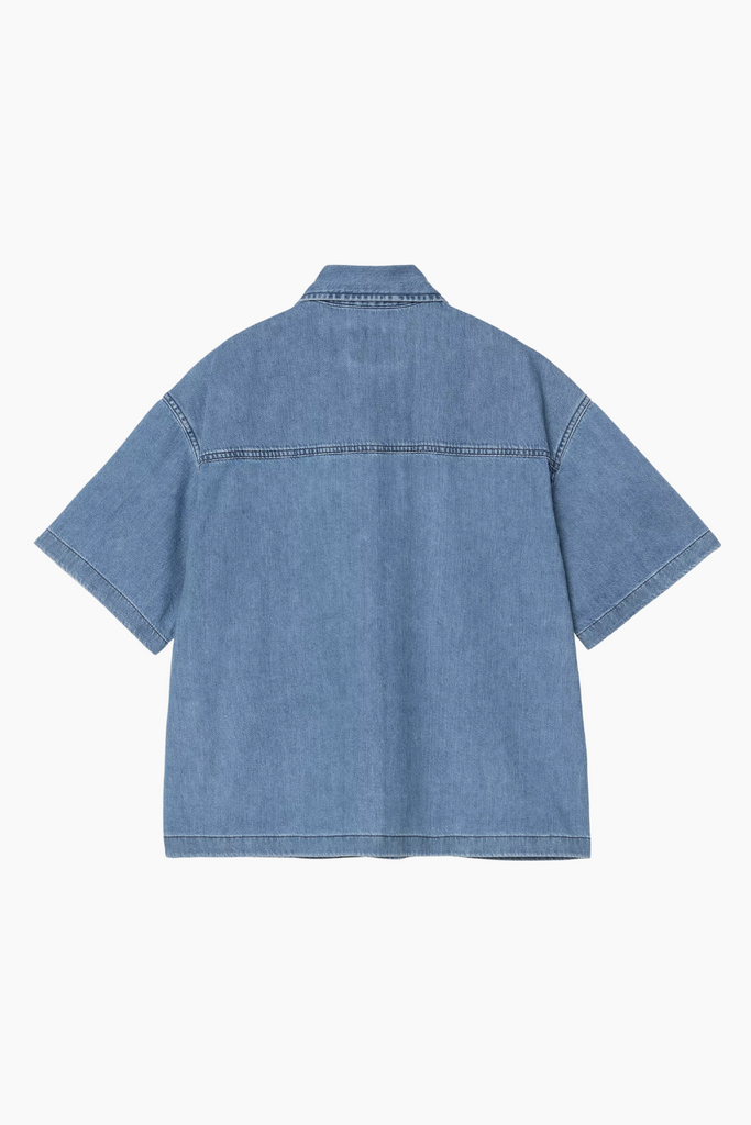 W' S/S Lovilia Shirt - Blue Stone Washed - Carhartt WIP