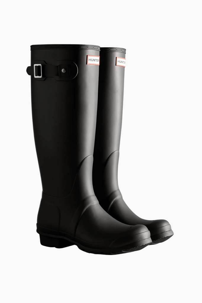 Womens Original Tall Hunter Tri Colour Logo Boot - Black - Hunter