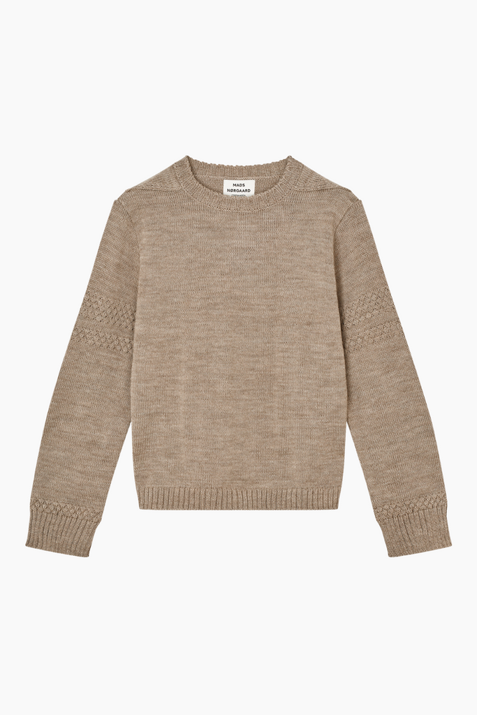 Wool Karoline Sweater - Beige Melange - Mads Nørgaard