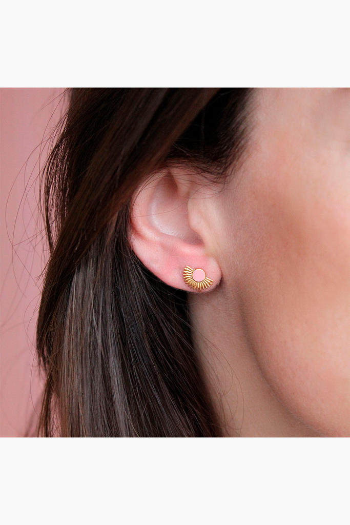 Soleil Stud - Rose - Enamel