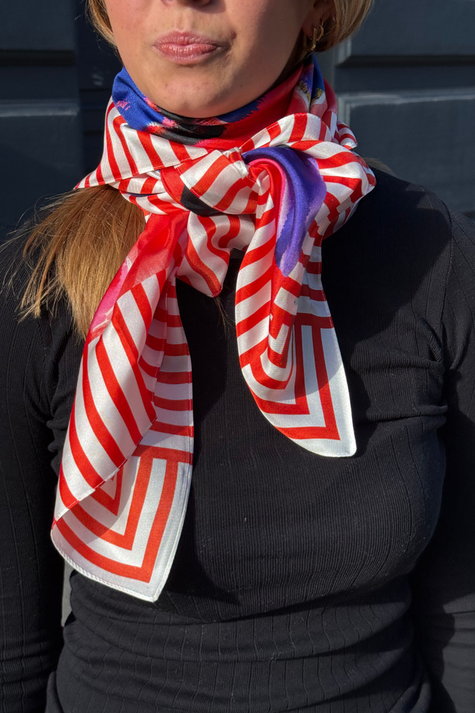 Farshad Scarf - Red Multi - Mads Nørgaard