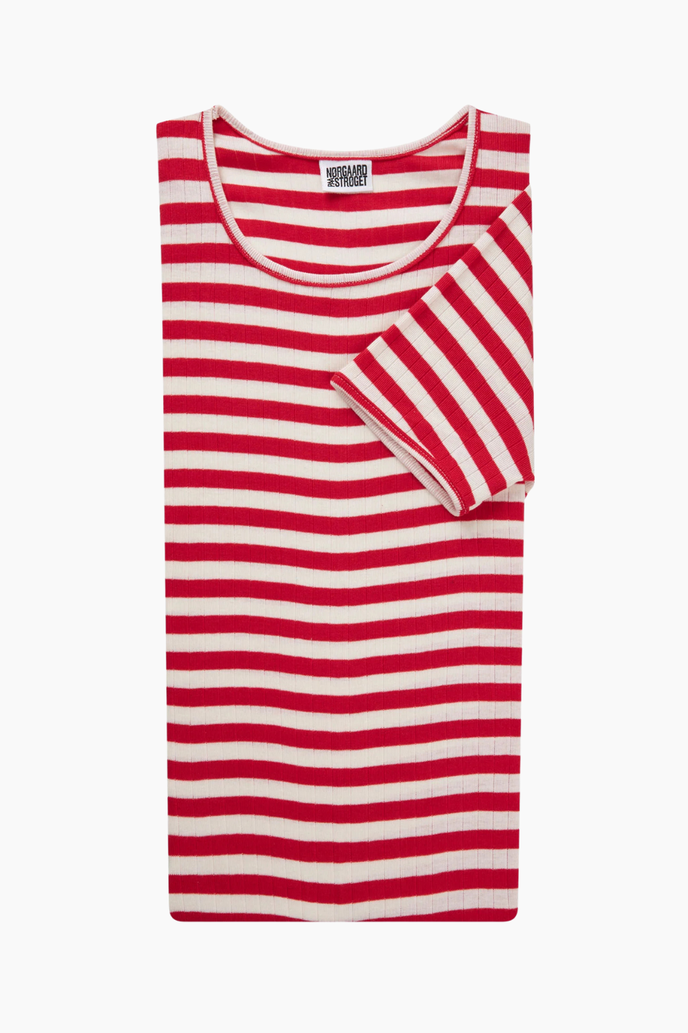 101 Short Sleeve Broadway - Red/Ecru - Nørgaard på Strøget