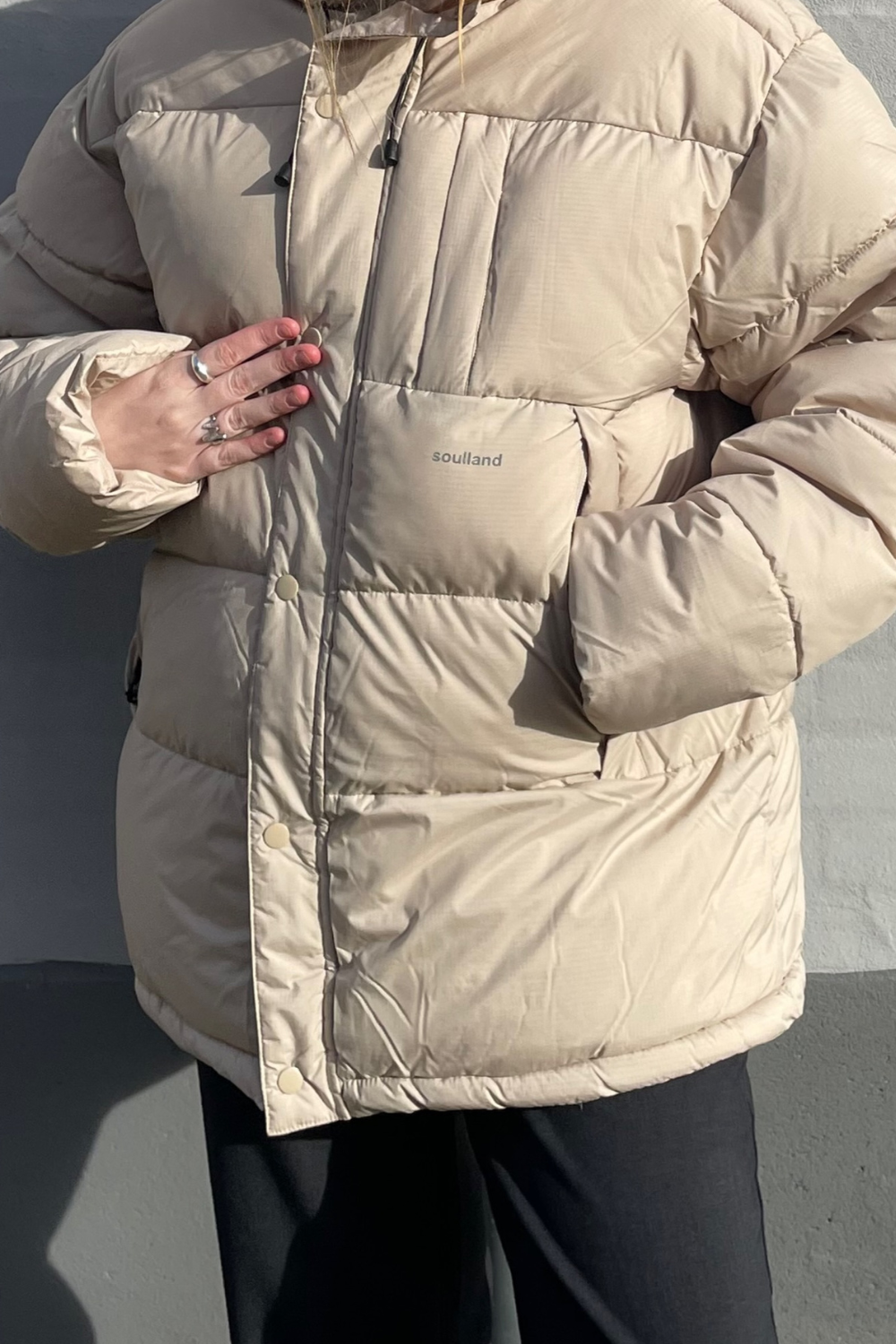 Ian Puffer Jacket - Beige - Soulland