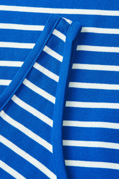 2X2 Cotton Stripe Kitty Top - Surf The Web/Vanilla Ice  - Mads Nørgaard-1