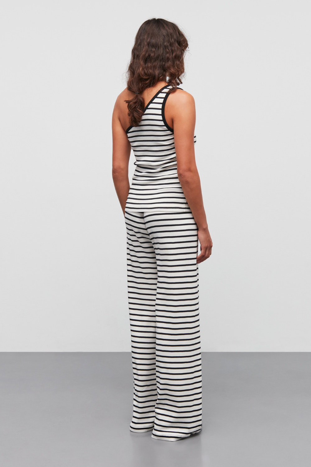 2X2 Cotton Stripe Kitty Top - Vanilla Ice/Black - Mads Nørgaard-4