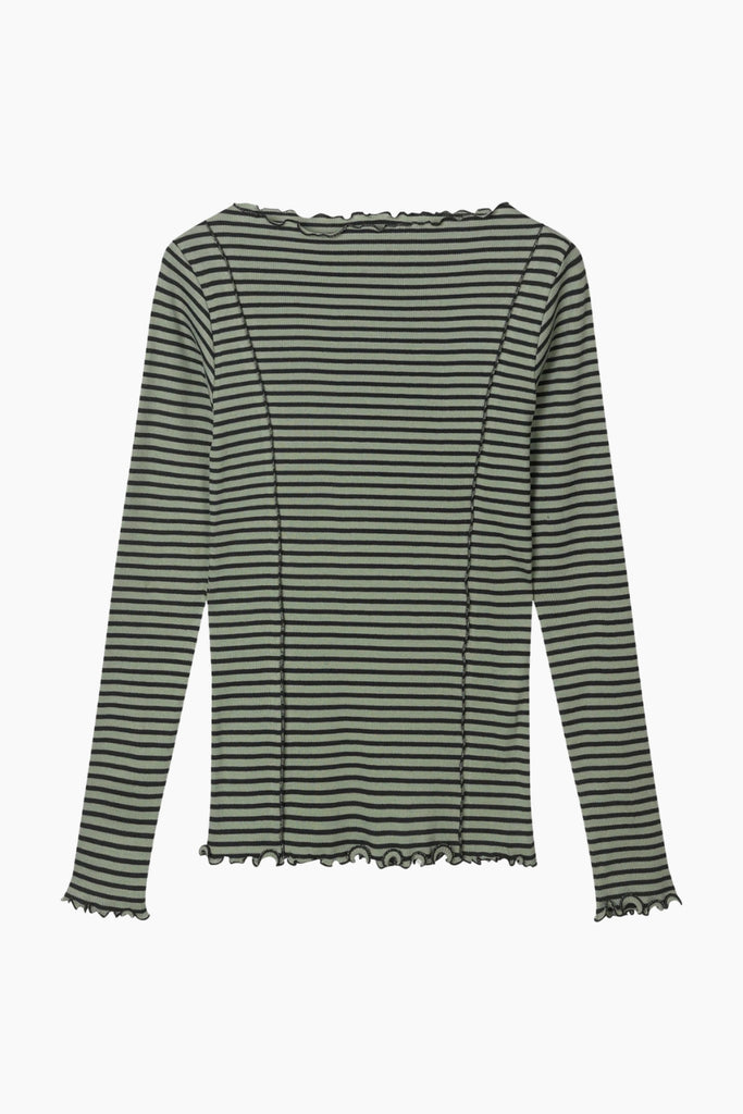 2x2 Cotton Stripe Siri Top - Sea Spray/Black - Mads Nørgaard