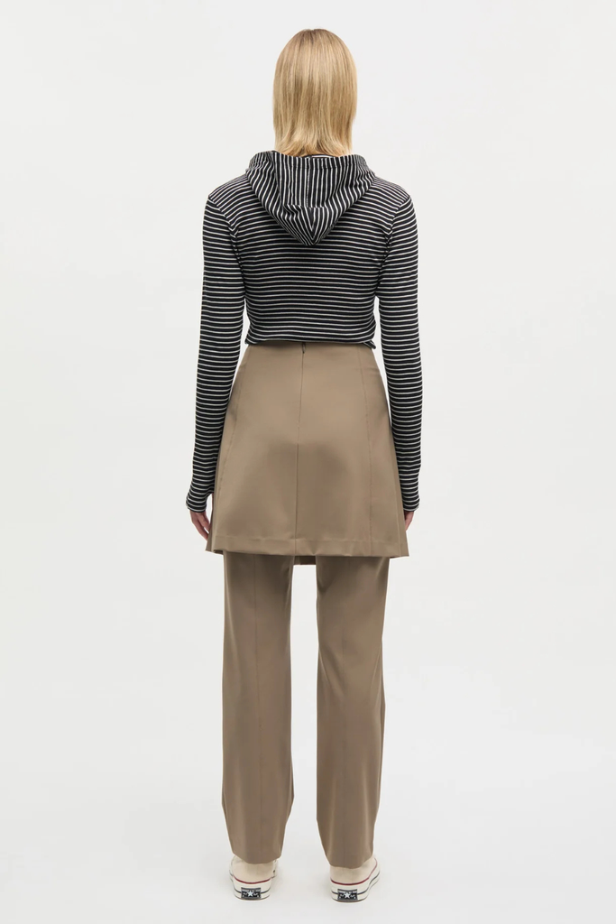 2x2 Cotton Stripe Tutti Hood - Black/Vanilla Ice - Mads Nørgaard