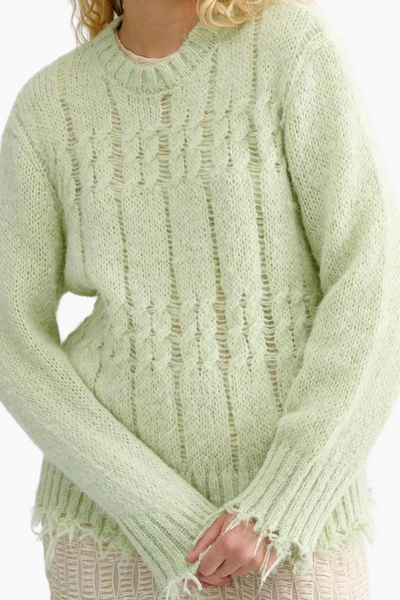 AnnoraRS Knit Pullover - Pastel Green - Résumé