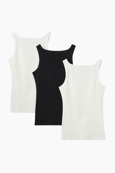 3 Pack Tank Top - White/Black - H2O Fagerholt-4