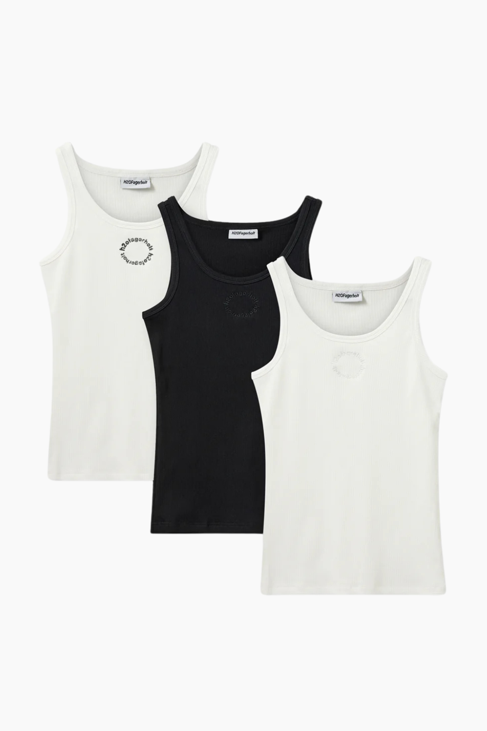3 Pack Tank Top - White/Black - H2O Fagerholt