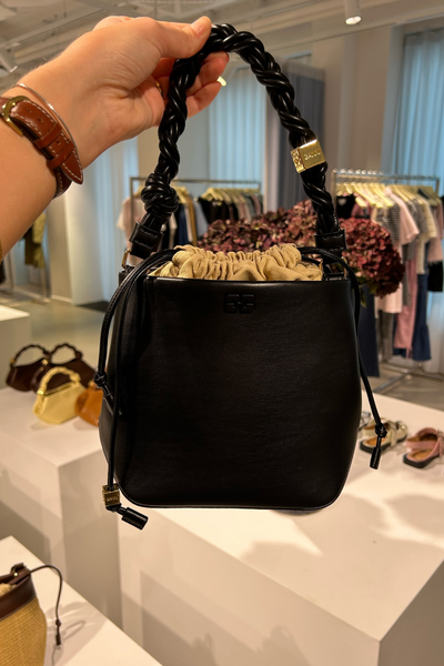 Ganni Bou Bucket Bag A5657 - Black - GANNI