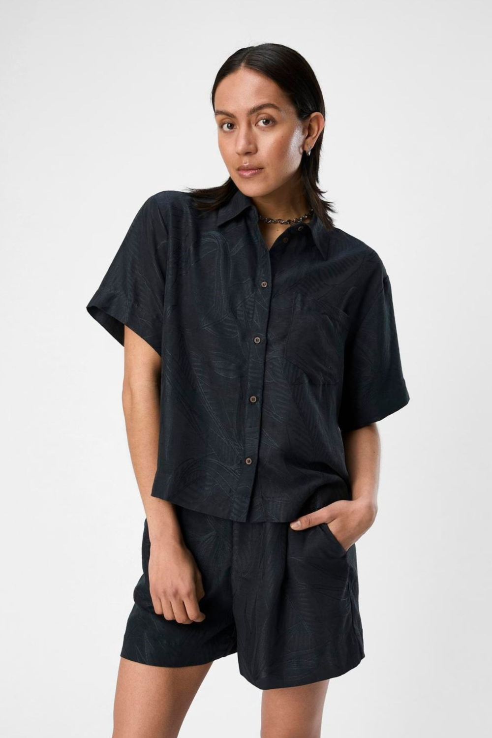 Objhannima S/S Shirt 132 - Black - Object