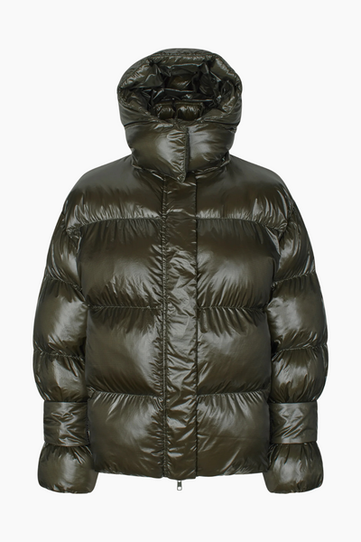 Active Hood Jacket - Dark Army - Oval Square