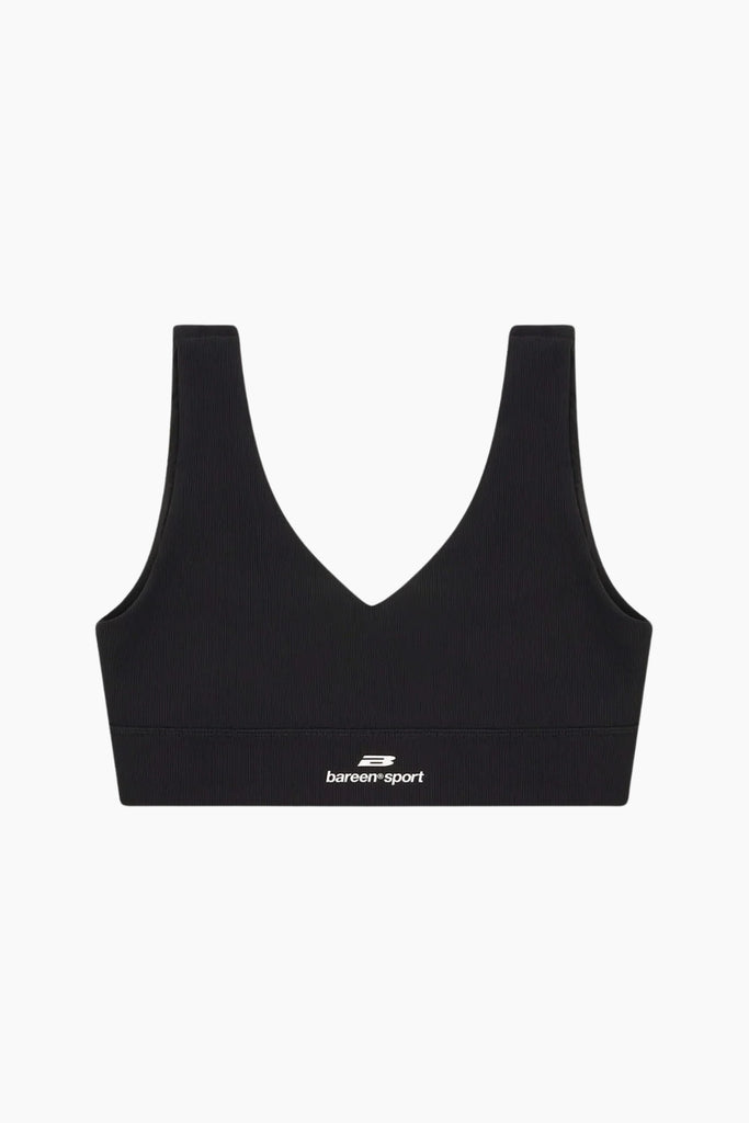 Active V-Neck Bra - Black Onyx - bareen