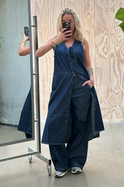Air Denim Pauline Dress - Dark Blue Denim - Mads Nørgaard
