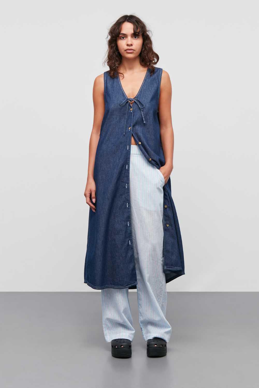 Air Denim Pauline Dress - Dark Blue Denim - Mads Nørgaard-3