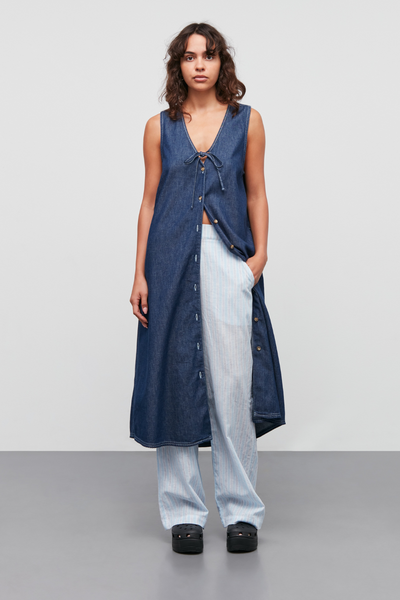 Air Denim Pauline Dress - Dark Blue Denim - Mads Nørgaard-3