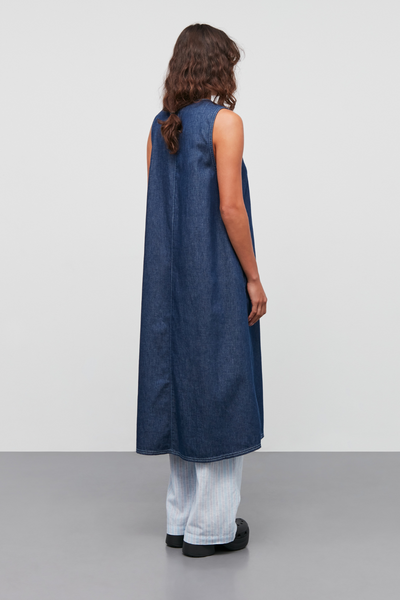 Air Denim Pauline Dress - Dark Blue Denim - Mads Nørgaard-4