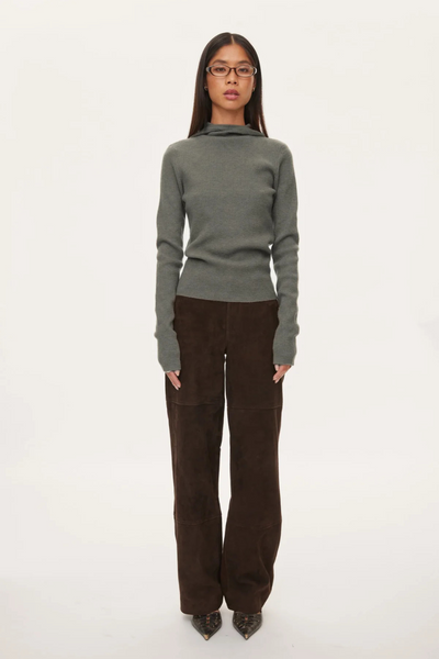 Alanis Hood Knit - Coca Mocha - Oval Square