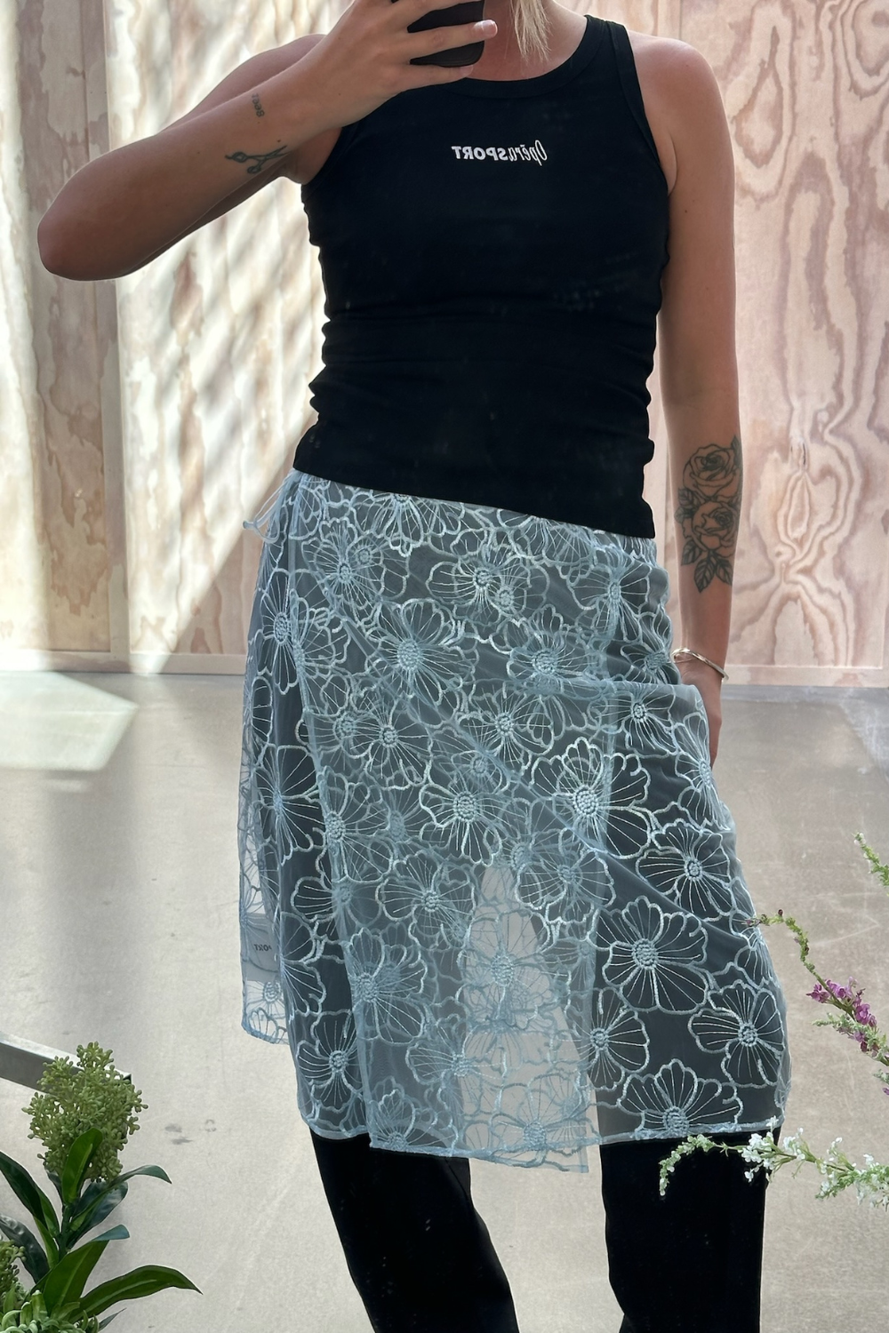 Alba Long Skirt - Ice Blue - OpéraSPORT