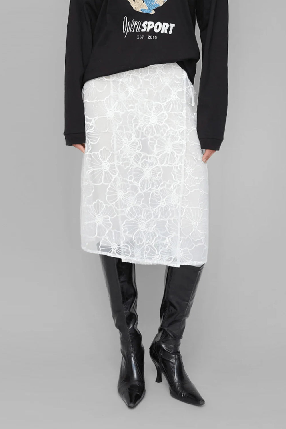 Alba Long Skirt - White - OpéraSPORT