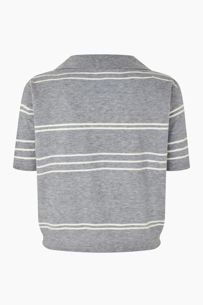 Alba SS Polo - Grey Melange - Oval Square