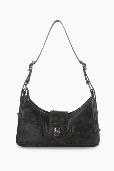 Alba Shoulder Bag - Brown Cracked - Silfen Studio