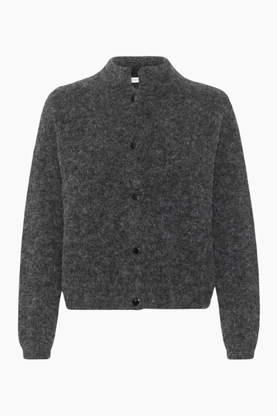 AlphaGZ Short Cardigan - Charcoal Melange - Gestuz