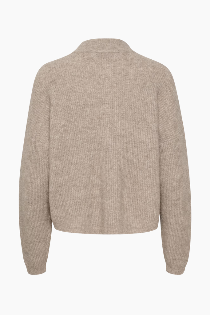 AlphaGZ Short Cardigan - Warm Sand Melange - Gestuz