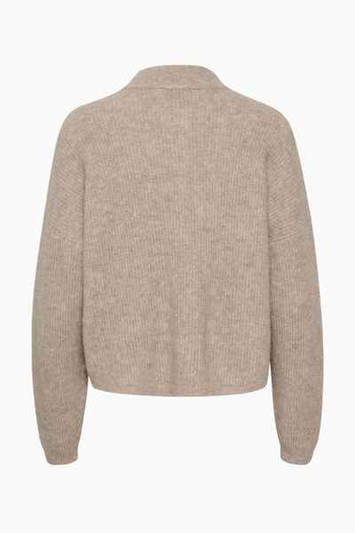 AlphaGZ Short Cardigan - Warm Sand Melange - Gestuz