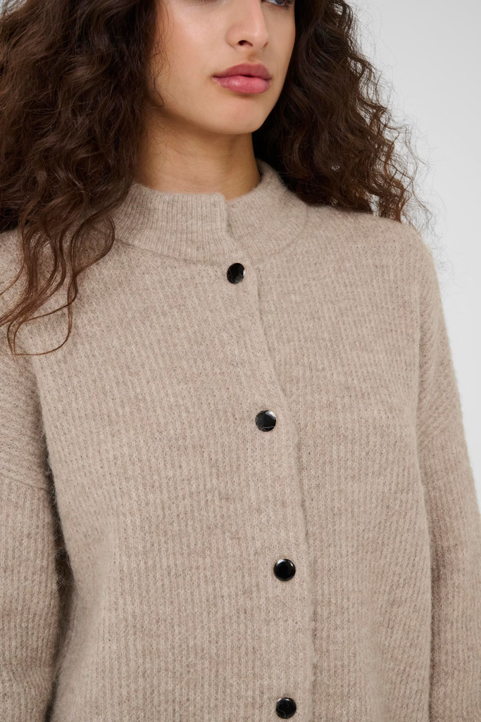 AlphaGZ Short Cardigan - Warm Sand Melange - Gestuz