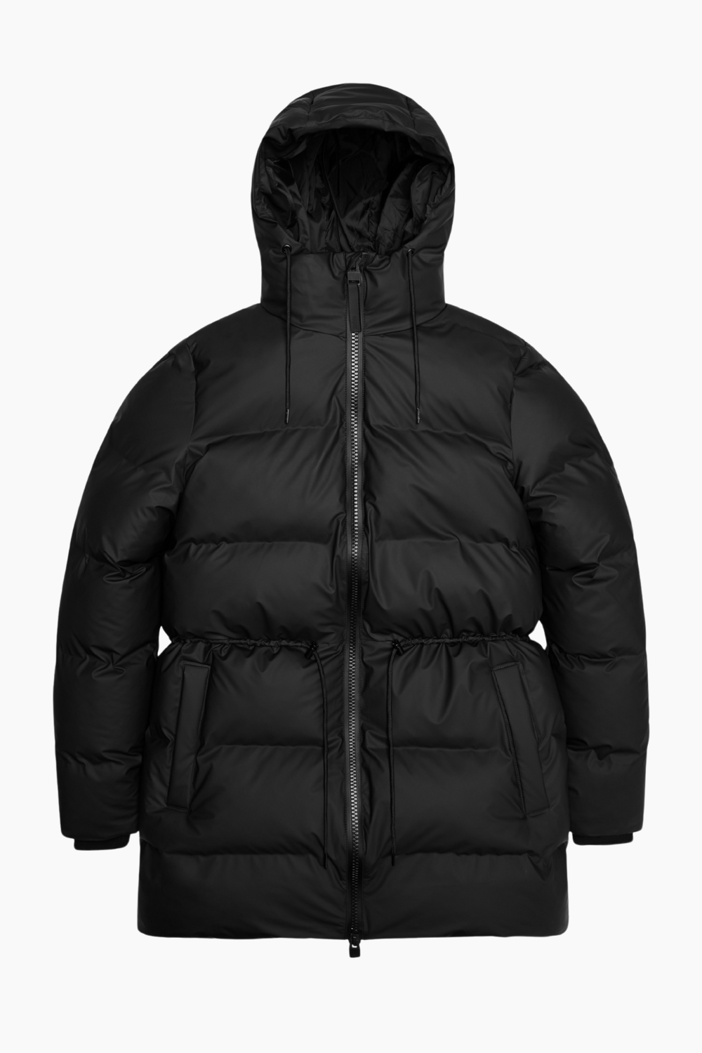 Alta Long Puffer String W Jacket  W3T4 - Black - Rains