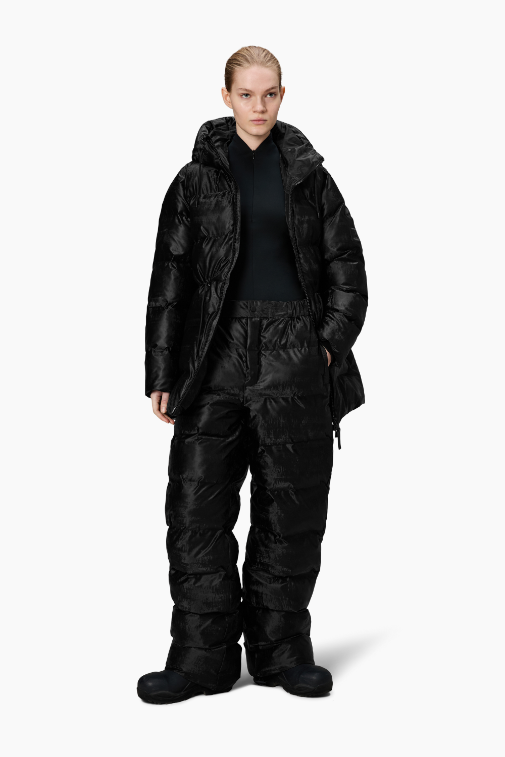 Alta Long Puffer String W Jacket W3T4 - Coal - Rains