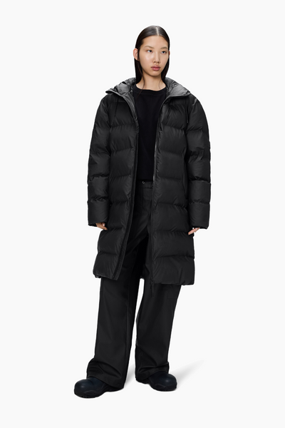 Alta Longer Puffer Jacket W3T4 - Black - Rains