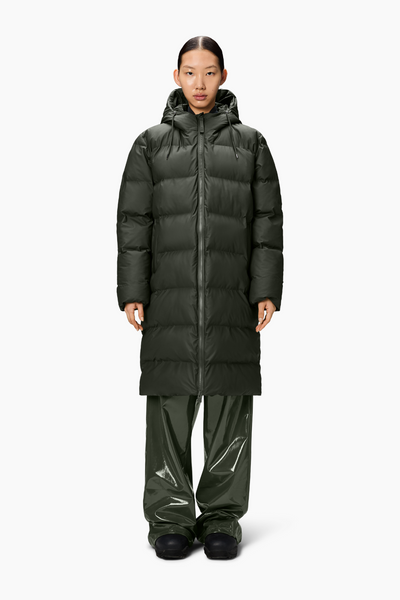 Alta Longer Puffer Jacket W3T4 - Green - Rains