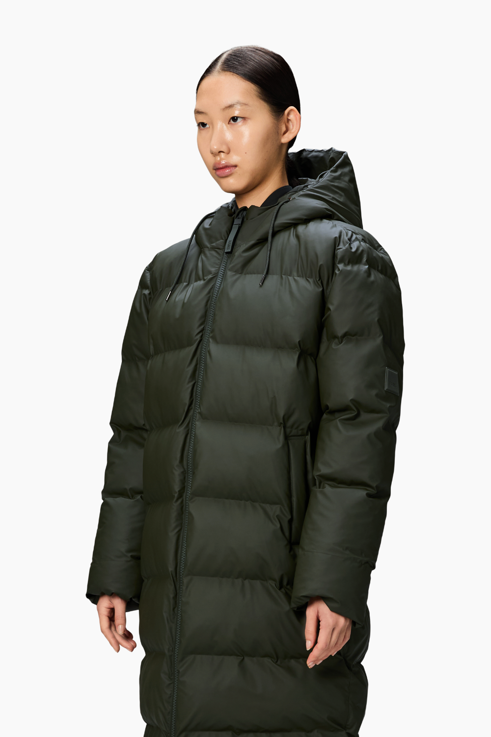 Alta Longer Puffer Jacket W3T4 - Green - Rains