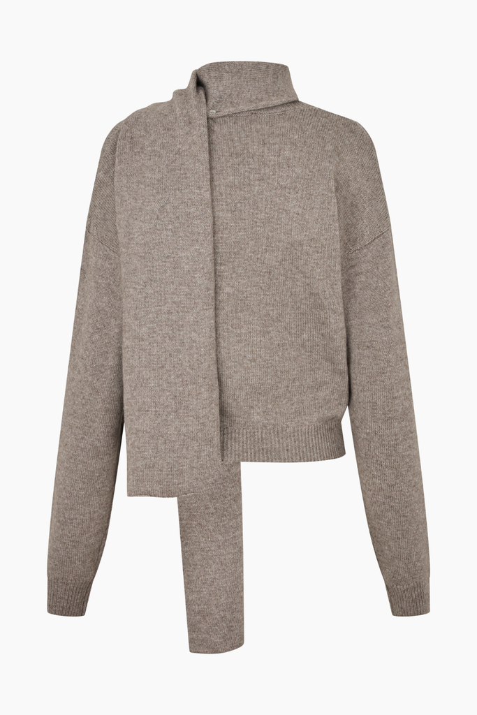 Alvin V-neck Jumper - Coca Mocha - Oval Square