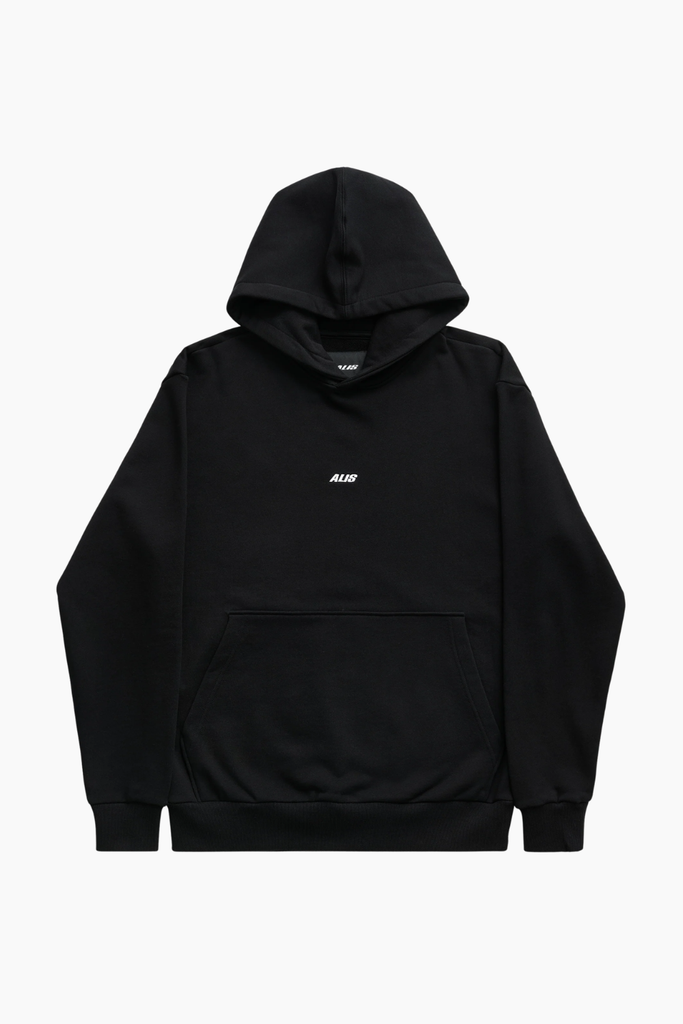 Aori Hoodie w/Logo - Solid Black - ALIS