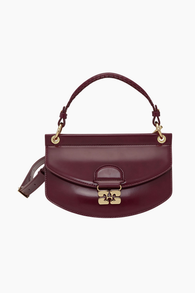 Apo-G Bag Mini Top Handle Box A6908 - Tawny Port - GANNI