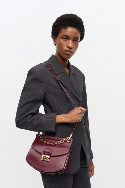 Apo-G Bag Small Box Chain A6744 - Tawny Port - GANNI