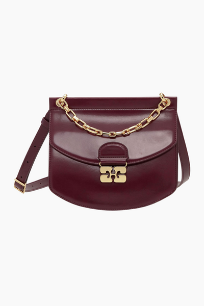 Apo-G Bag Small Box Chain A6744 - Tawny Port - GANNI
