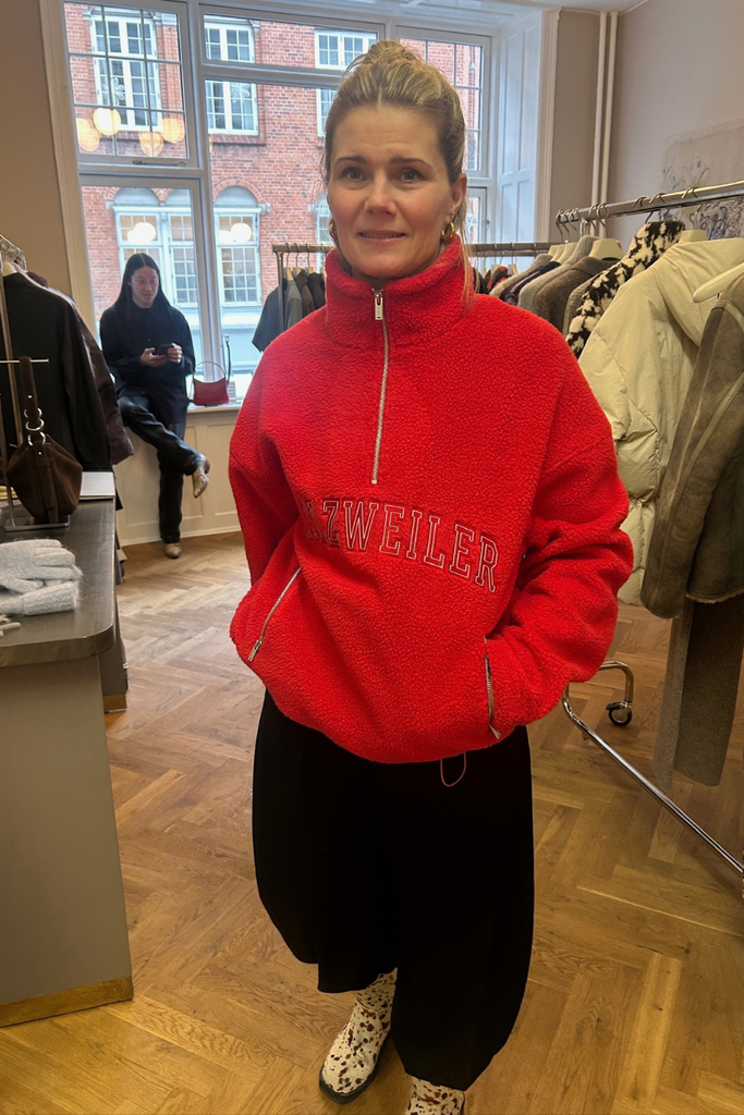 Archie Fleece Half-Zip - Red - Holzweiler