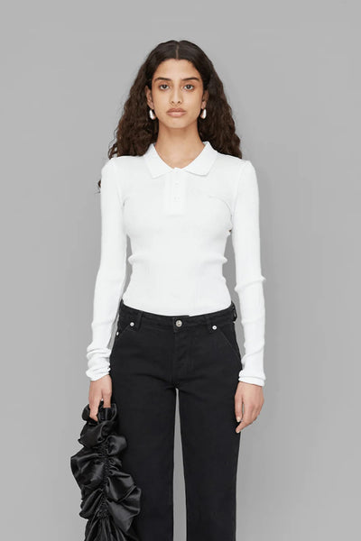 Aria Seamless Polo - White - OpéraSPORT