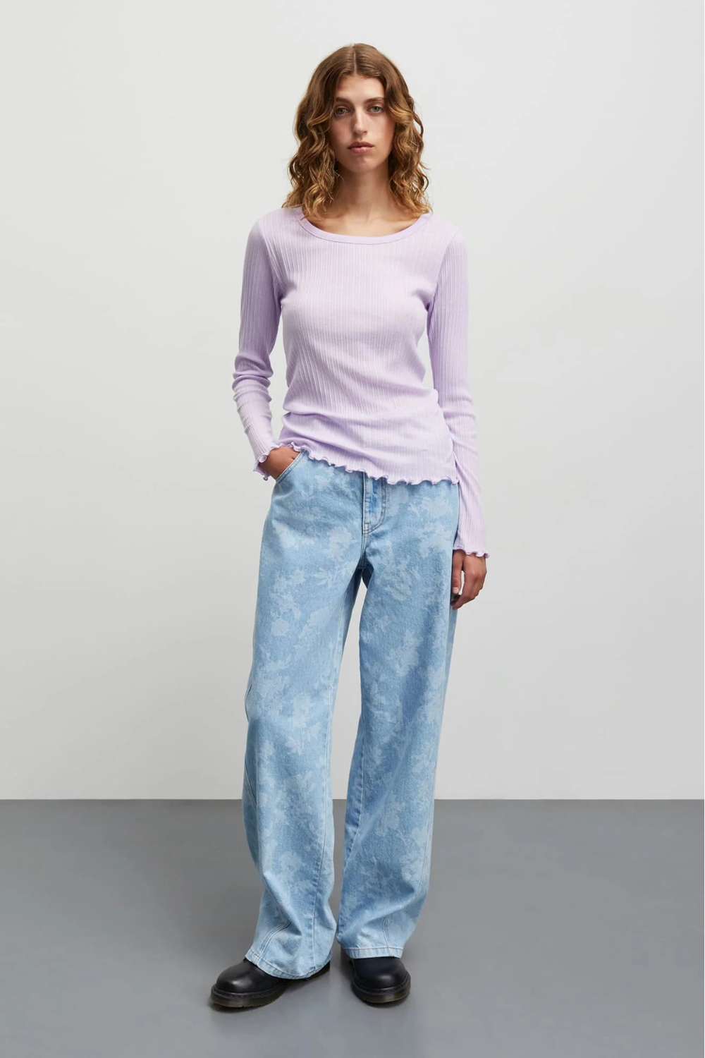 Art Denim Christel Jeans - Light Denim/ Ink Flower - Mads Nørgaard-2