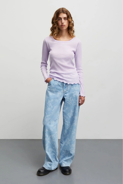 Art Denim Christel Jeans - Light Denim/ Ink Flower - Mads Nørgaard-2