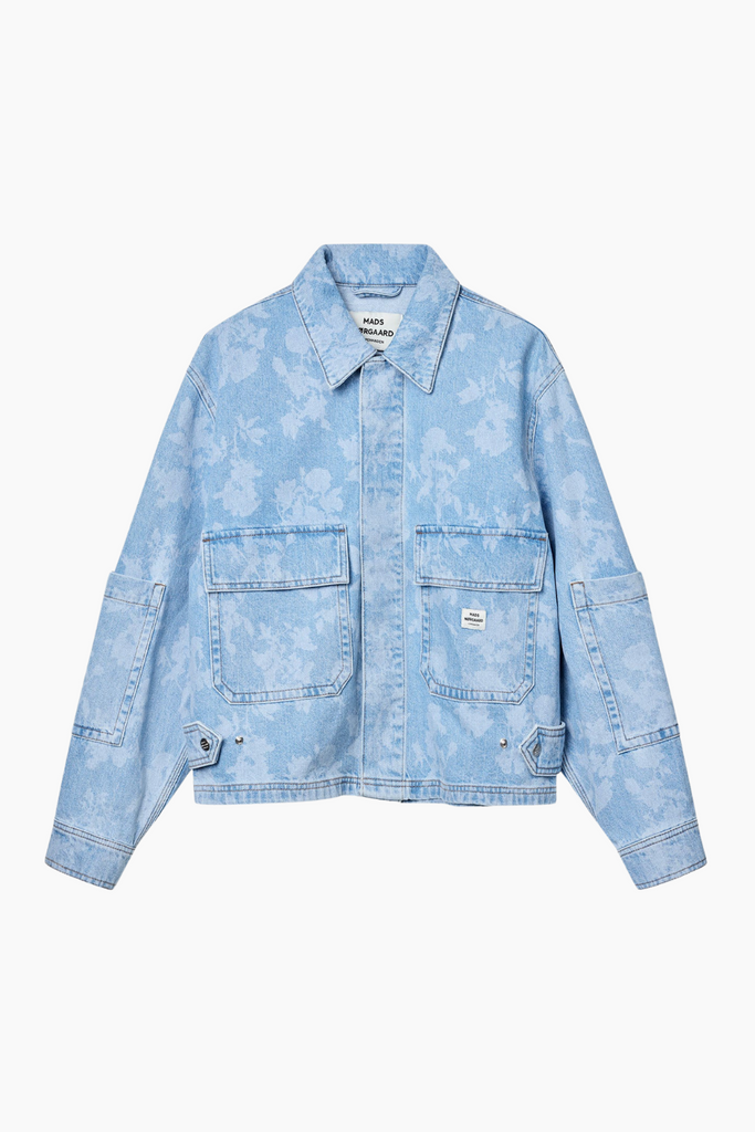 Art Denim Soleil Jacket - Light Denim/Ink Flower - Mads Nørgaard