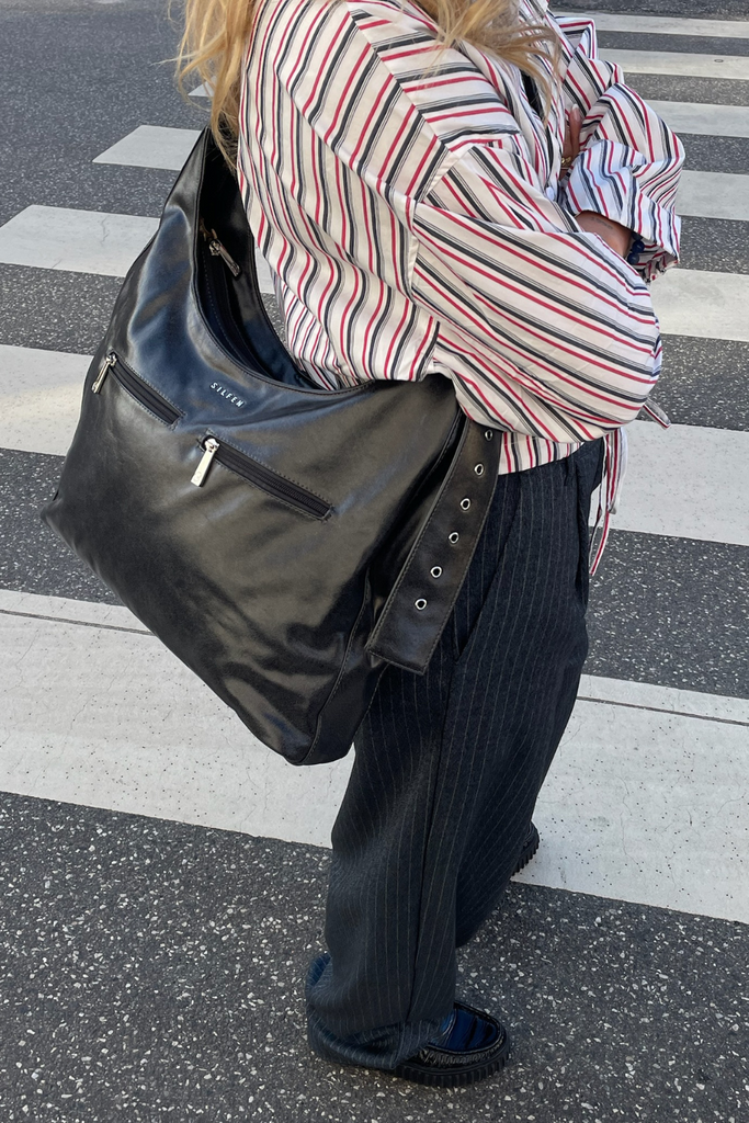 Astrid Buckle Crossbody Bag - Dark Grey - Silfen Studio