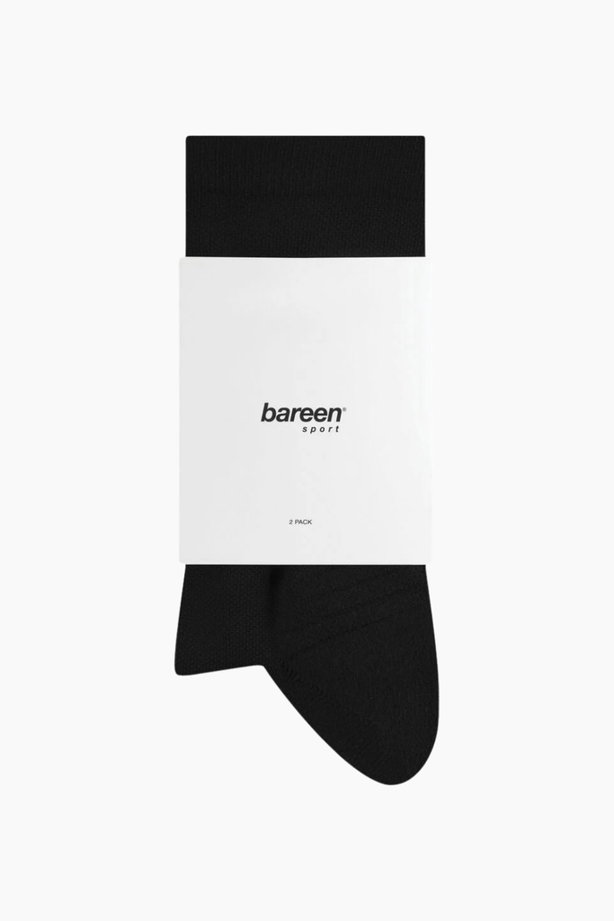 Athletic Socks 2-Pack - Black - Bareen